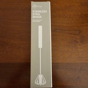 Sipology Stainless Steel Whisk for Matcha Hot Cocoa Specialty Drinks Pump Action